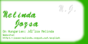 melinda jozsa business card